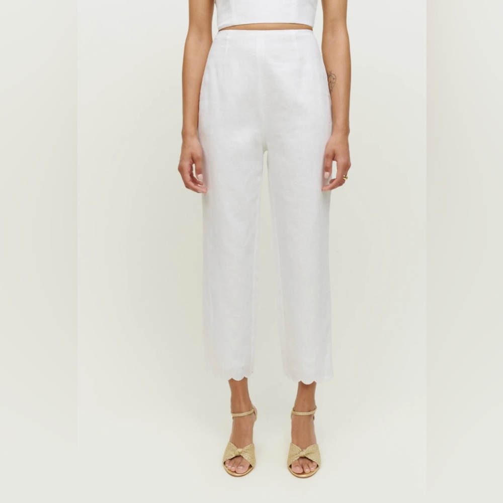 REFORMATION NWT SCALLOPED DENIM
